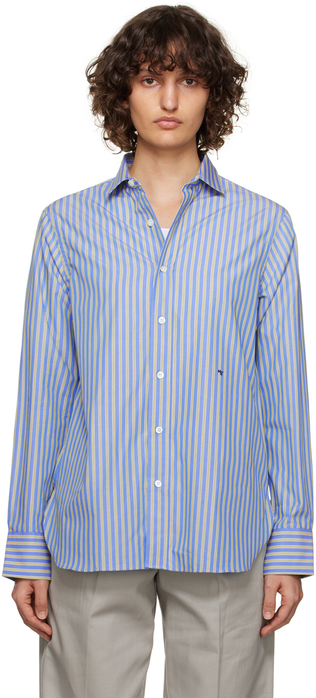 Yellow And Blue Stripe Shirt