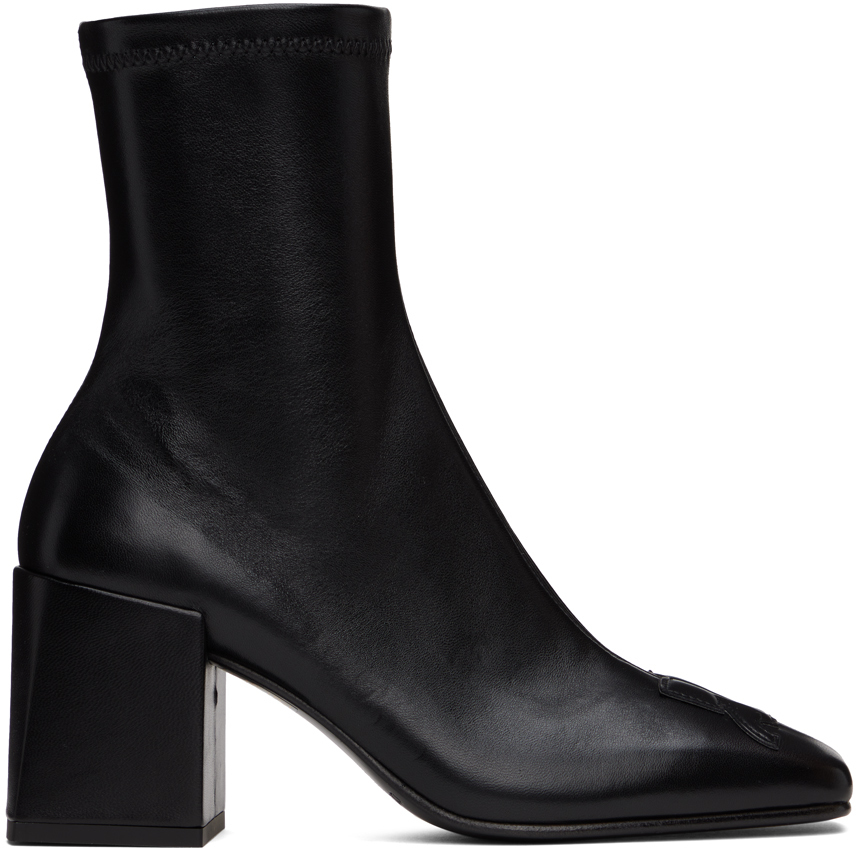 Courrèges Black Vinyl Iconic Ac Boots