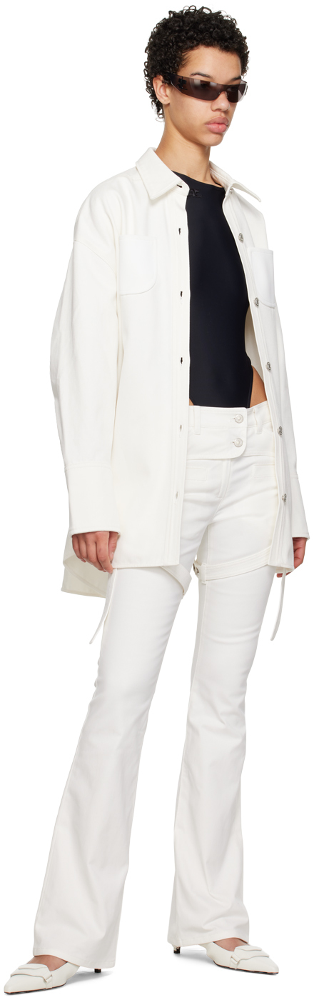 Courrèges Black Twist Bodysuit In Black