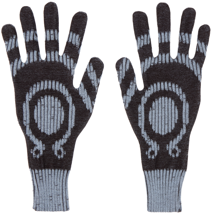 Charlie Constantinou Brown & Blue Plated Gloves In Brown/blue