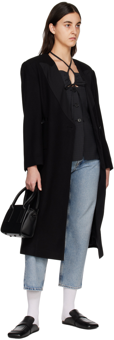 J Koo Black Cutout Blazer In Black [check]