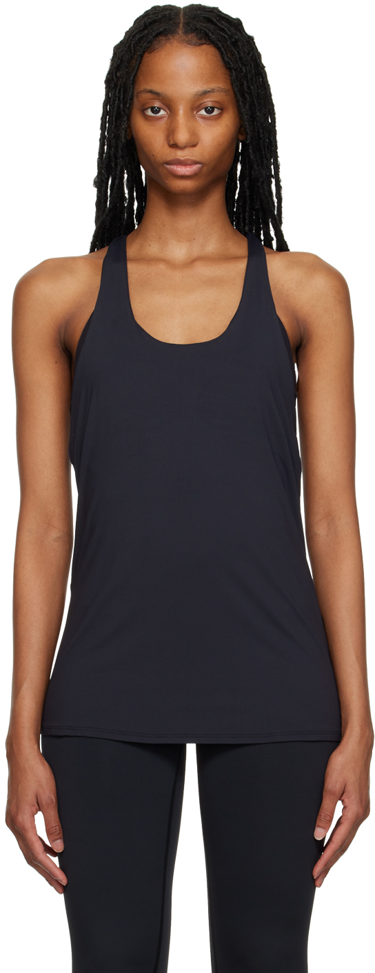ALO YOGA BLACK DON'T GET IT TWISTED TOP