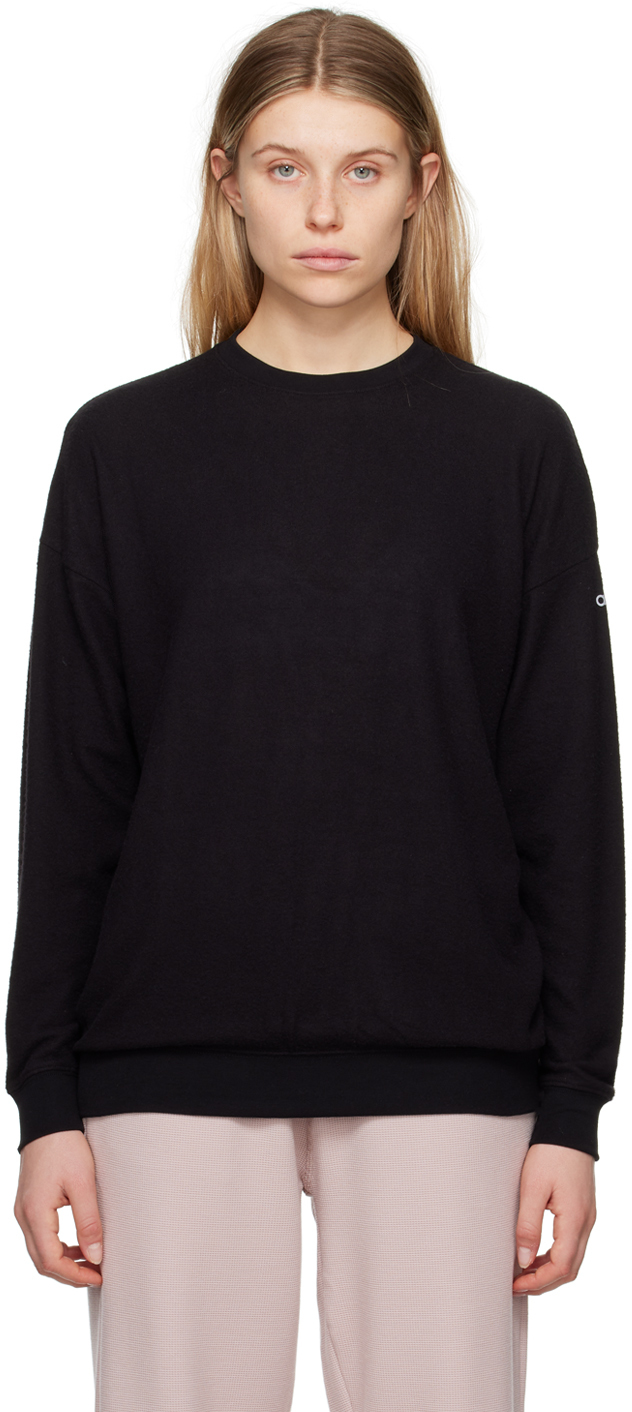 Alo: Black Soho Sweater | SSENSE