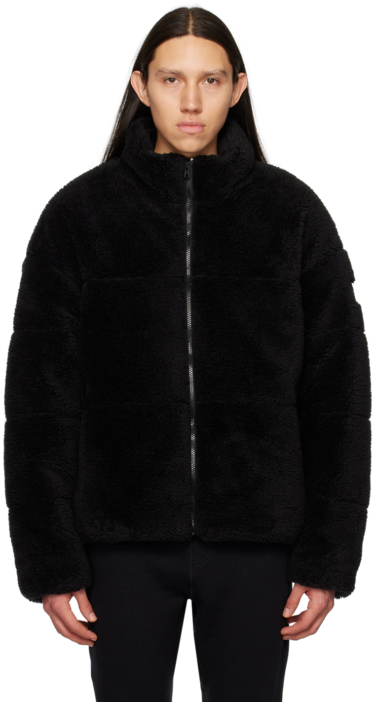 alo Norte Faux Sherpa Coat in Black