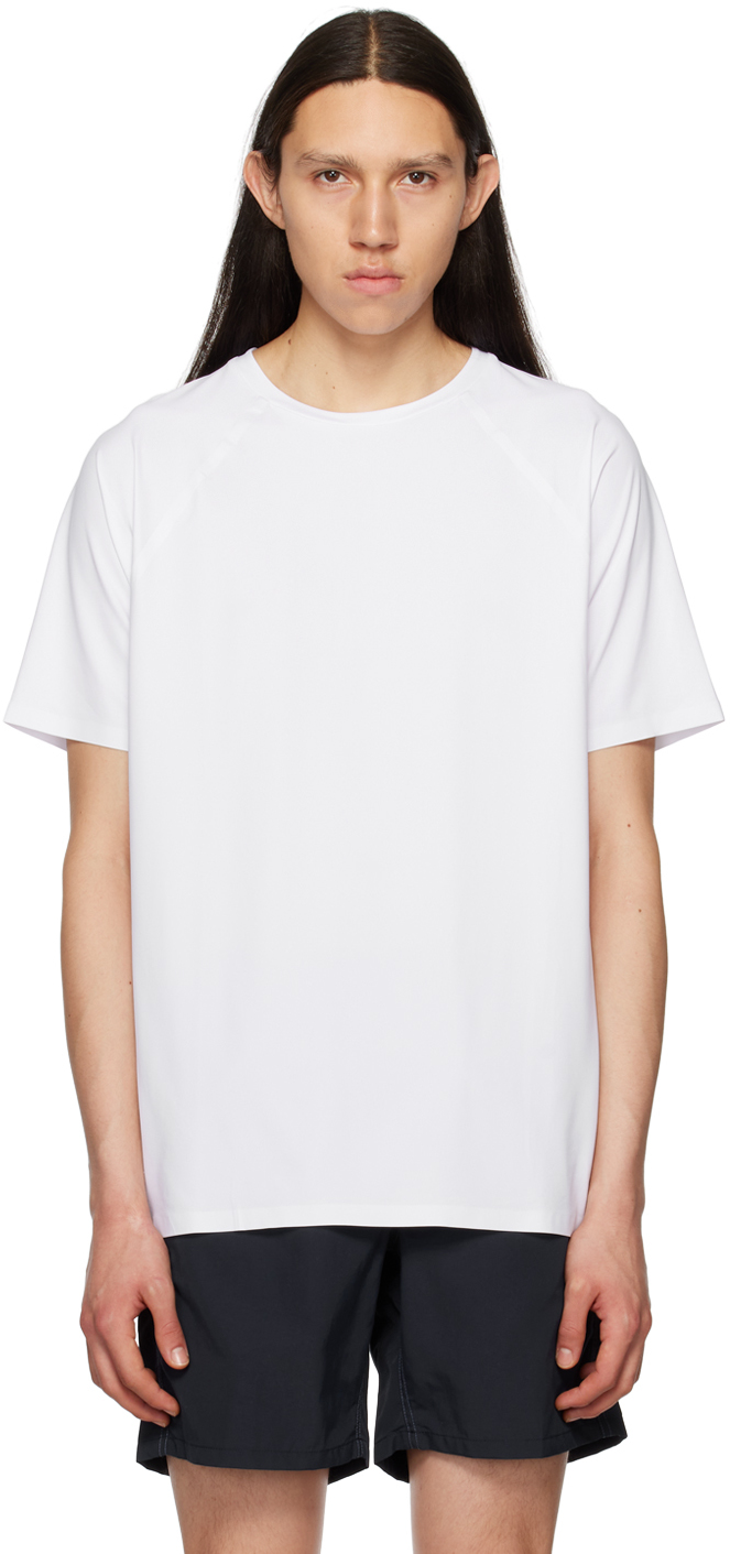 Alo: White Idol Performance T-Shirt | SSENSE