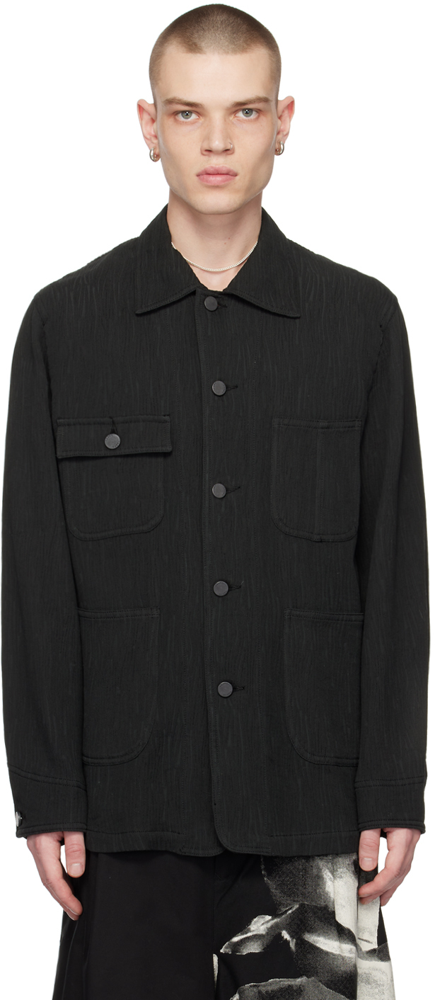 TAAKK: Black Jacquard Jacket | SSENSE