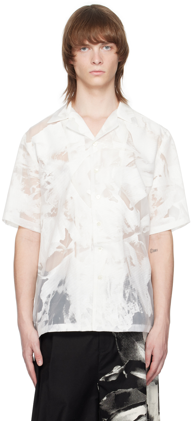 TAAKK: White Semi-Sheer Shirt | SSENSE UK