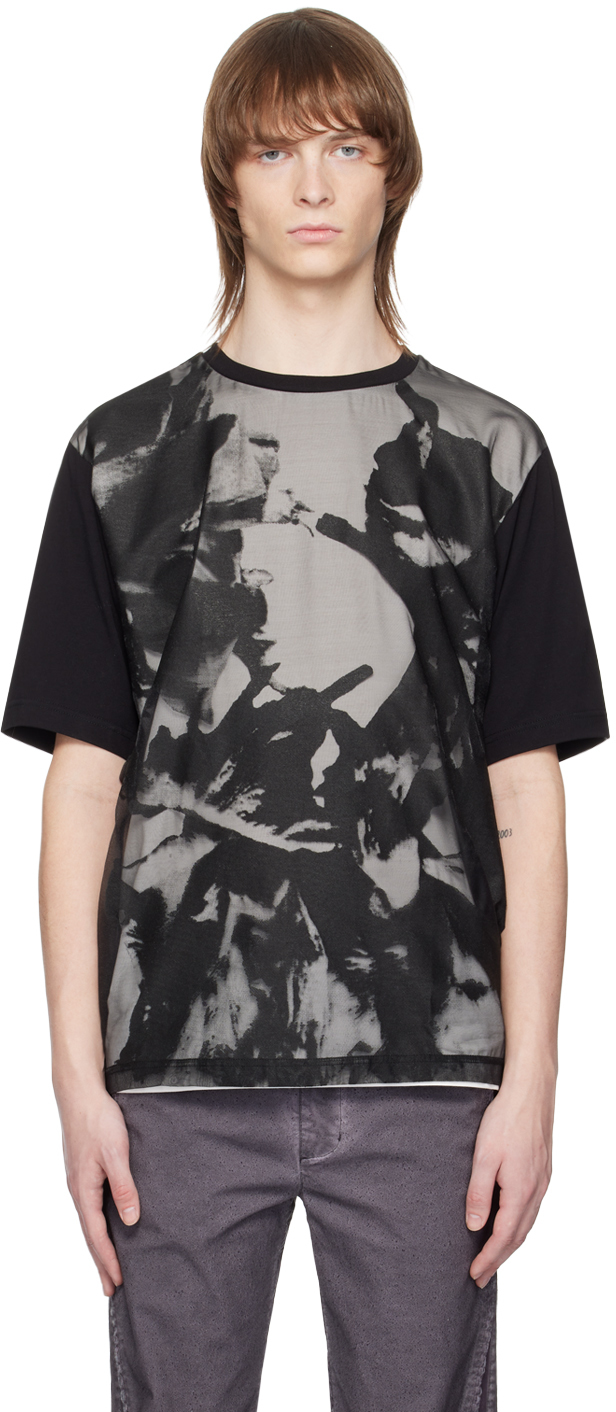 TAAKK: Black Layered T-Shirt | SSENSE Canada