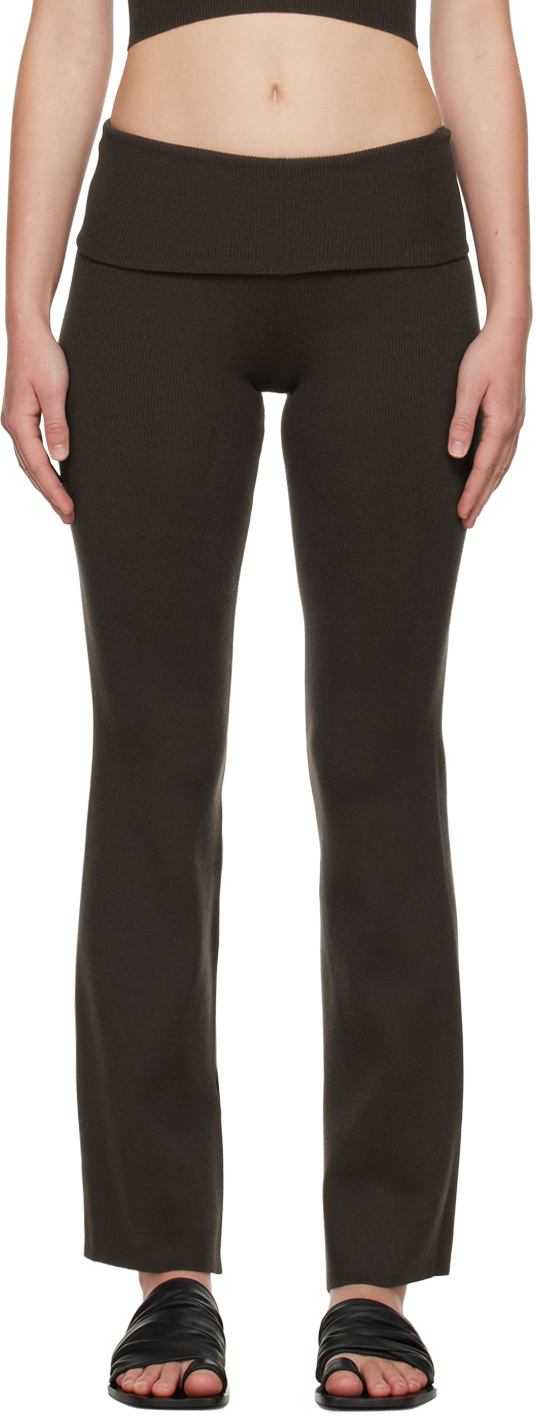 Leset Brown Grace Lounge Trousers In Choco
