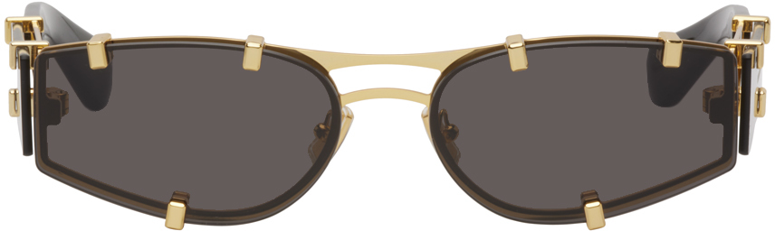 Bottega Veneta Grip Cat Eye Sunglasses In Gold