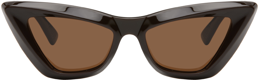 Bottega Veneta Bv1004s Cat-eye Acetate Sunglasses in Brown