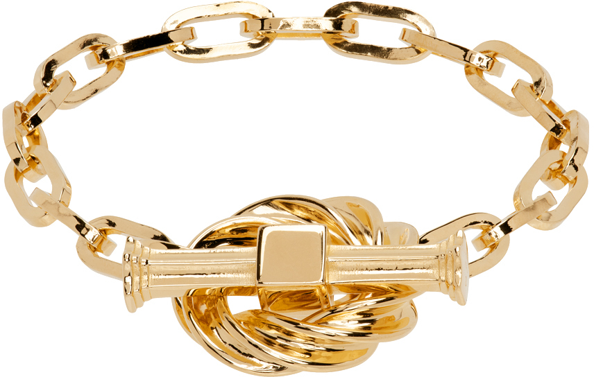 Bottega Veneta Gold Chain Bracelet In Yellow Gold