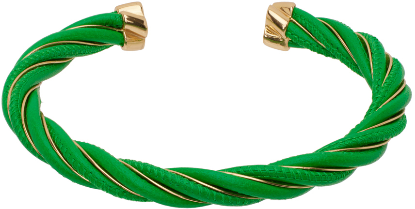 Bottega Veneta Twist Bracelet In Green