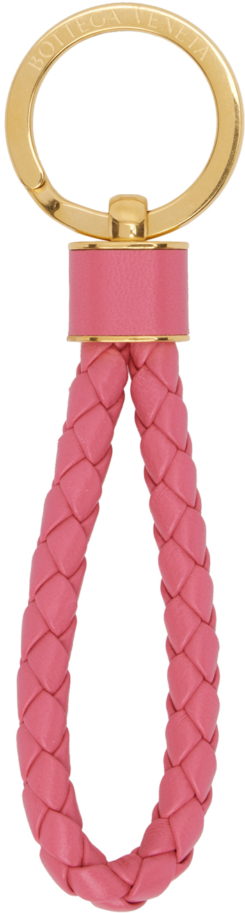 Pink Intrecciato Keychain