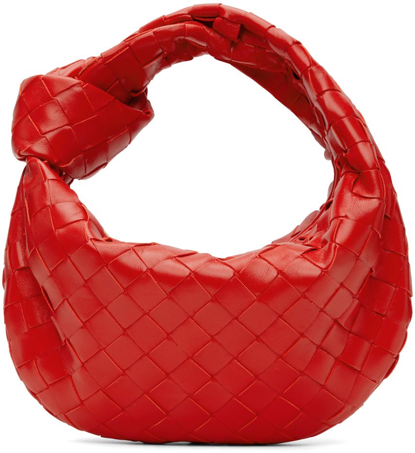 Bottega Veneta Red Mini Jodie Bag In Redstone/gold