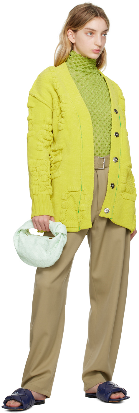 Bottega Veneta Green Mini Jodie Bag In 1807 Glacier Gold