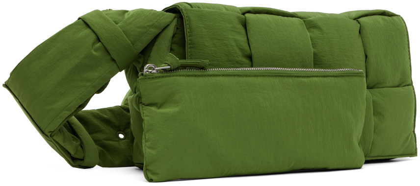 Bottega Veneta Khaki Padded Tech Cassette Bag In 3139 Avocado Silver