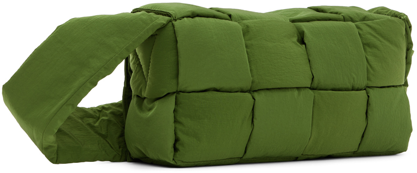 Bottega Veneta Khaki Padded Tech Cassette Bag In 3139 Avocado Silver