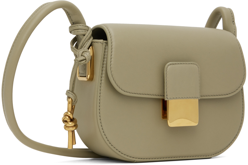 Bottega Veneta Khaki Mini Desiree Bag In 2929 Travertine Muse