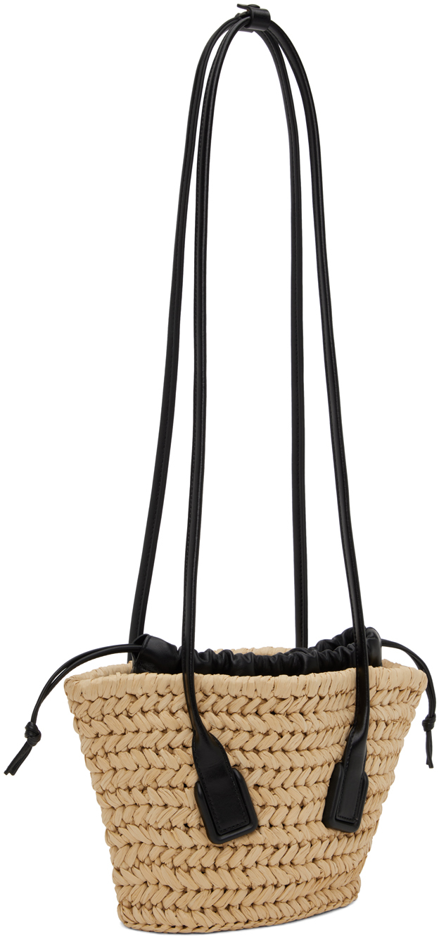 Bottega Veneta Beige Small Arco Tote In 8519 Natural Black/b