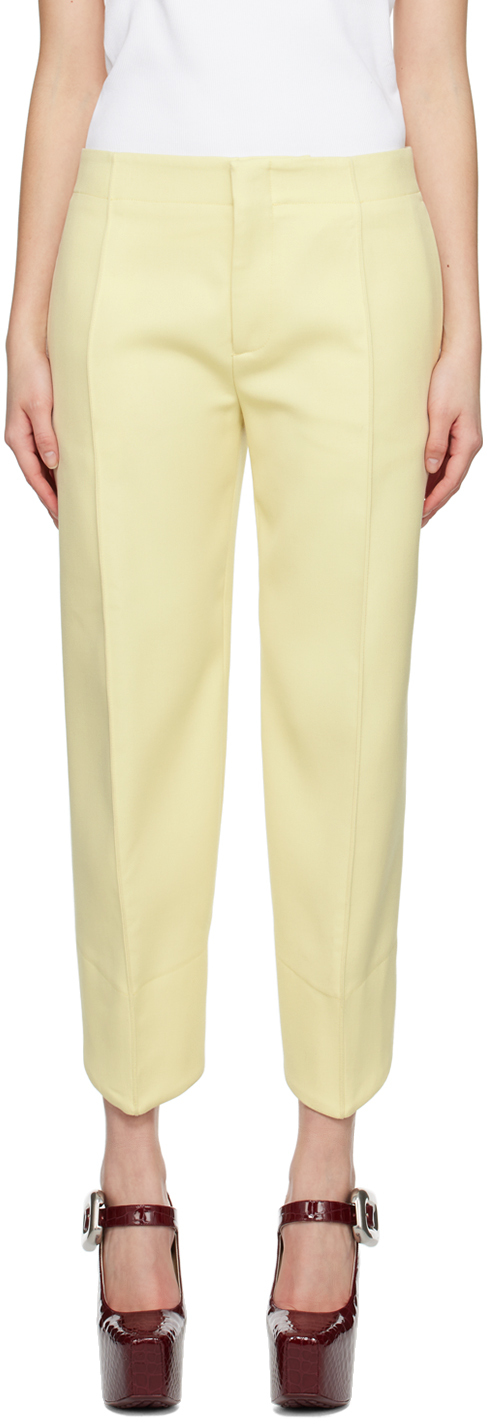 Bottega Veneta Yellow Curved Trousers