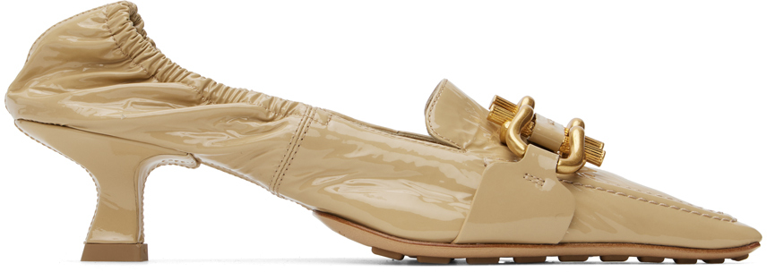 Bottega Veneta: Beige Madame Heels | SSENSE