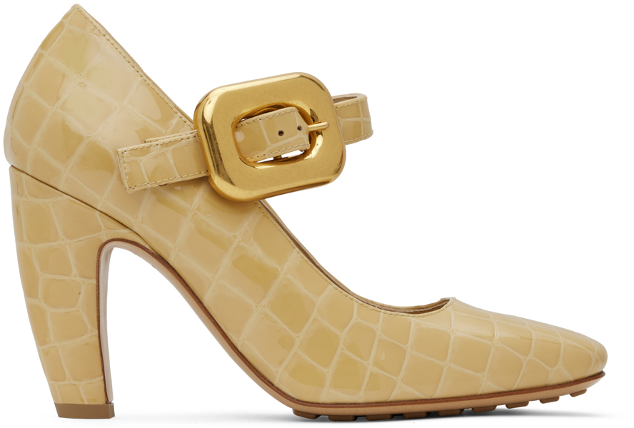 パンプス BOTTEGA VENETA Bottega Veneta Mostra Mary Jane Pump Bottega Veneta: Beige Mostra Mary-Jane Pumps | SSENSE