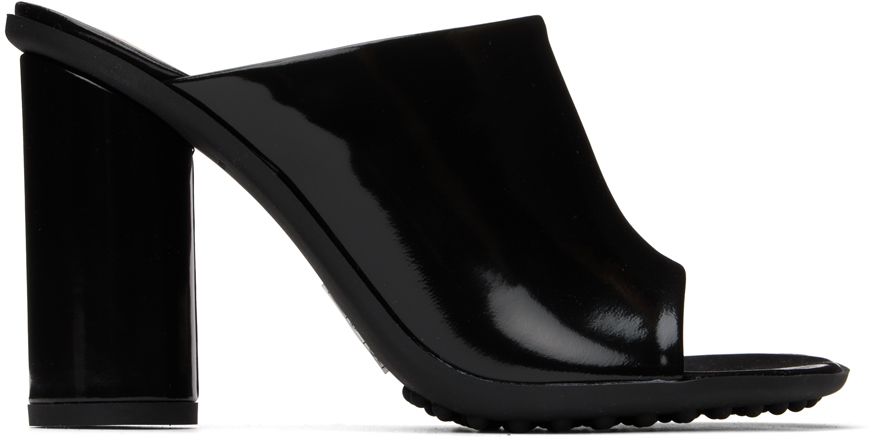 Bottega Veneta 90mm Atomic Latex Sandals In Black