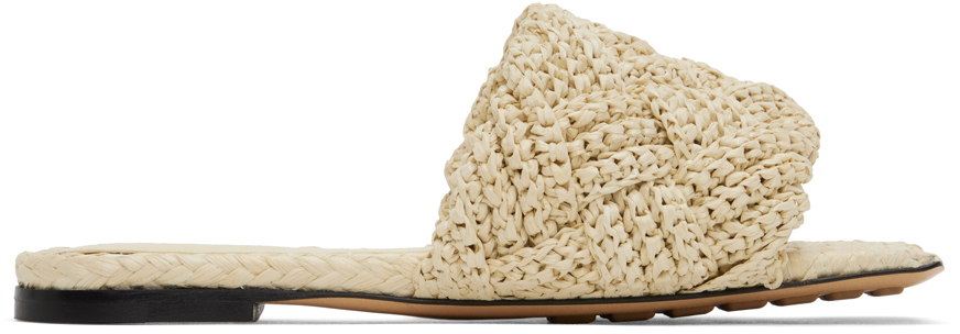 Bottega Veneta: Off-White Lido Sandals | SSENSE