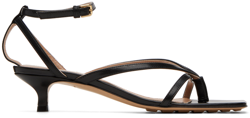 Bottega Veneta Outlet: heeled sandals for woman - Black  Bottega Veneta  heeled sandals 729765VBRR0 online at