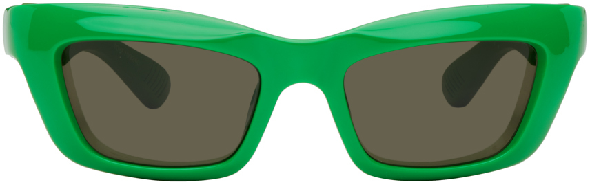 Bottega Veneta Green Mitre Sunglasses