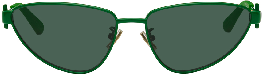 Bottega Veneta Turn Cat-Eye Sunglasses - Green - Unisex 