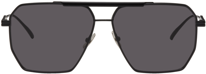 Bottega Veneta® Drop Aviator Sunglasses in Black/yellow. Shop online now.