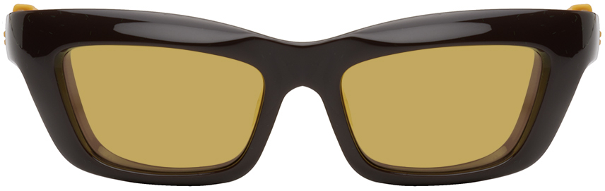 Brown Mitre Square Sunglasses