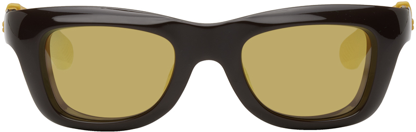 Bottega Veneta Brown Square Sunglasses