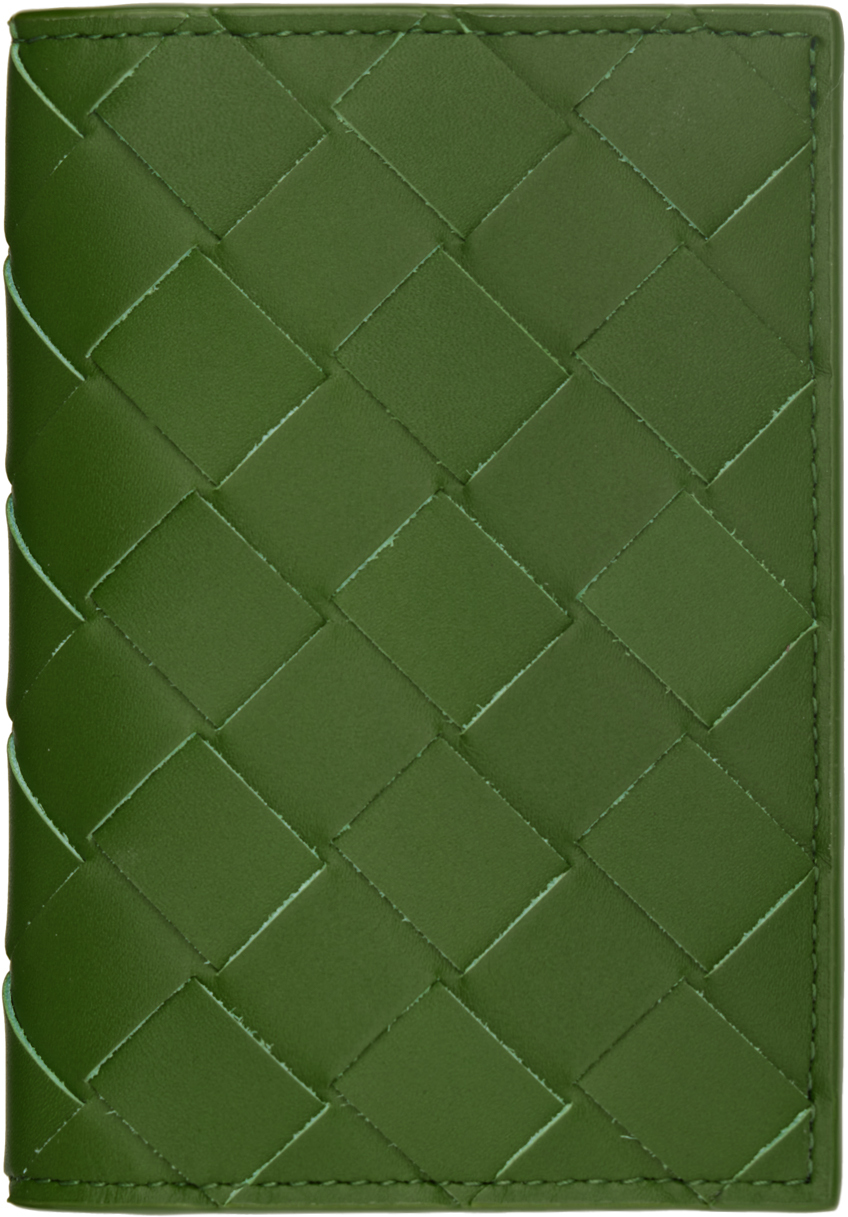 Bottega Veneta Green Flap Card Case