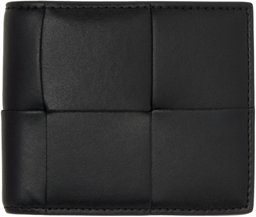 Bottega Veneta: Black Bifold Wallet | SSENSE