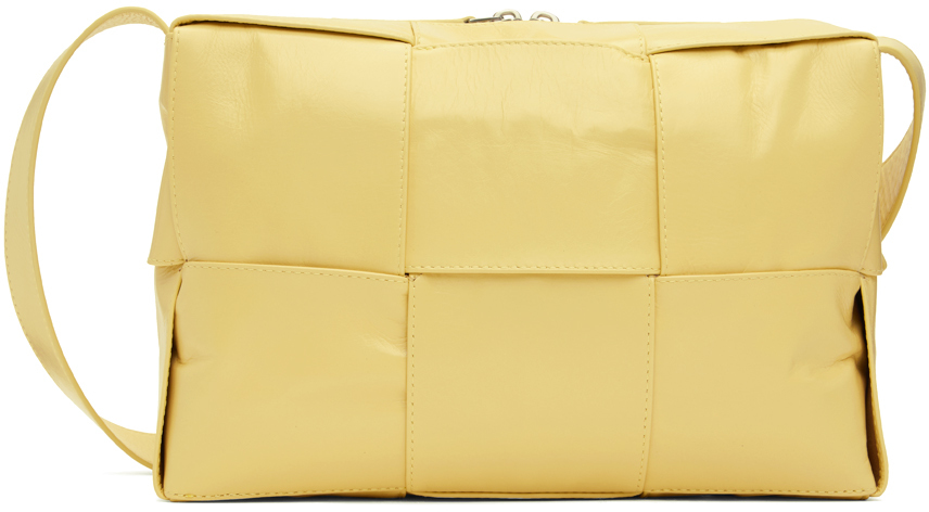 Bottega Veneta Yellow Arco Camera Bag In 9318 Butter-silver