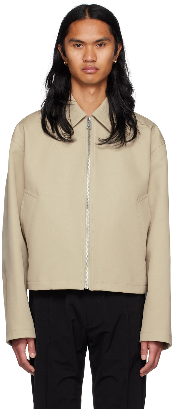 BOTTEGA VENETA BEIGE BONDED JACKET