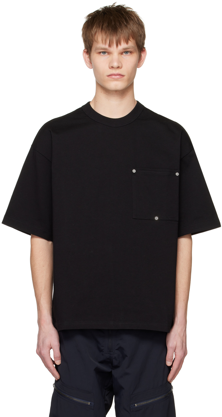 Bottega Veneta: Black Relaxed-Fit T-Shirt | SSENSE UK