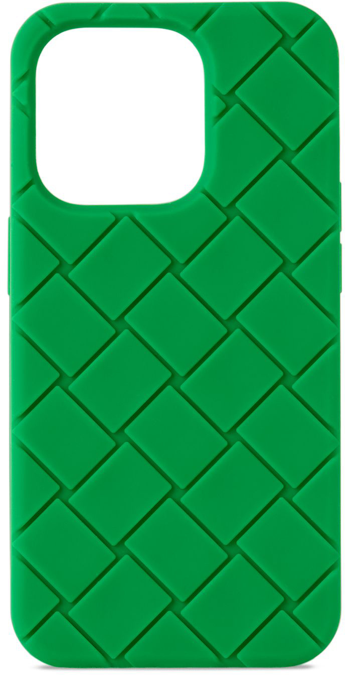 Green Rubber Intreccio iPhone 14 Pro Case