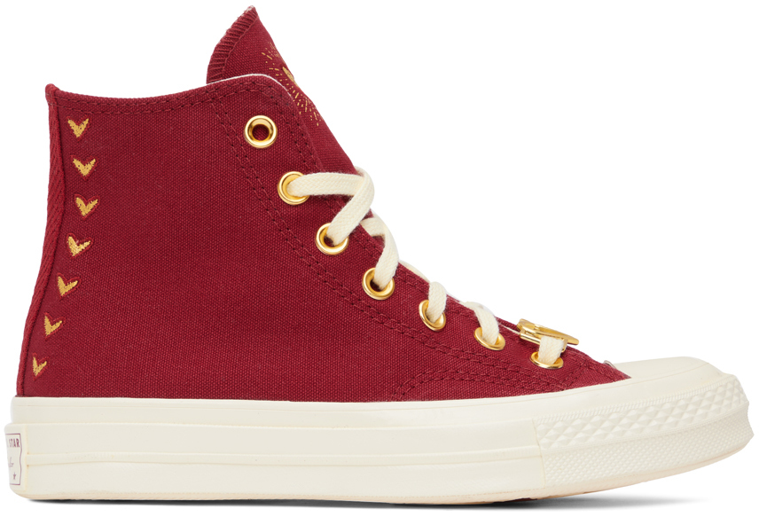 Converse Red Chuck 70 Hearts Sneakers