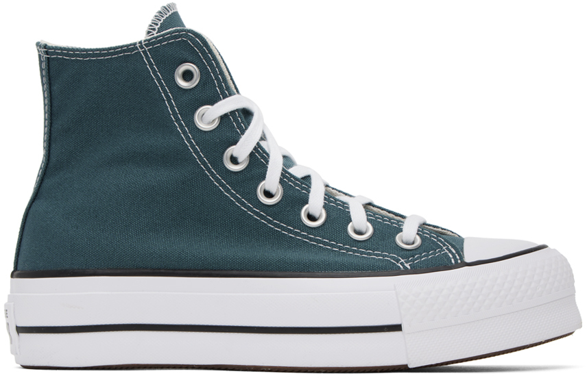 forbruge fond fødsel Converse Blue Chuck Taylor All Star Lift Trainers In Deep Sleep/white/bla |  ModeSens