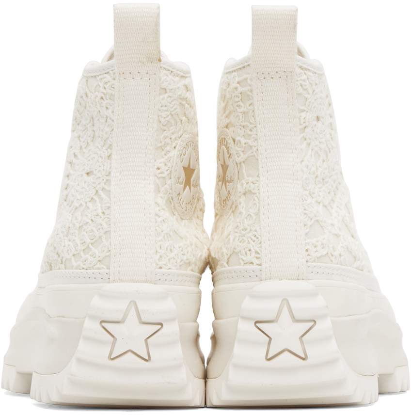 Converse Off-white Run Star Hike Sneakers In Egret/egret/light Go