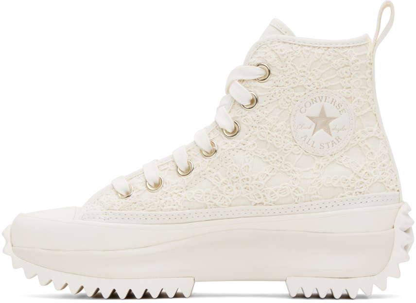 Converse Off-white Run Star Hike Sneakers In Egret/egret/light Go