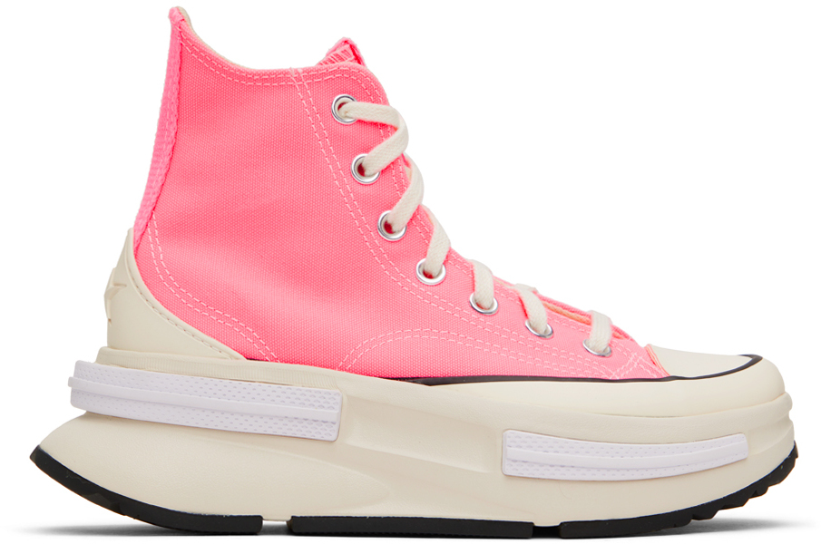 Converse Pink Run Star Legacy Cx High Top Sneakers In Electric Blush/egret