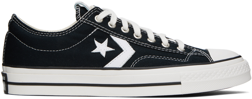 Shop Converse Black Star Player 76 Sneakers In Black/vintage White/