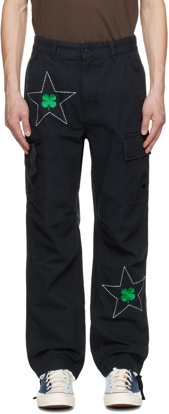 Converse Patta Four-leaf Clover Cargo Pants In Black