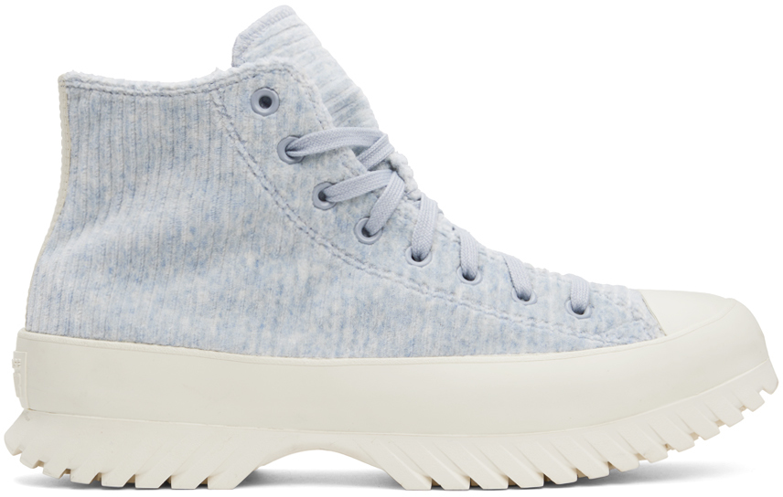 Converse Blue Chuck Taylor All Star Lugged 2.0 High-top Sneakers In Gravel/egret/egret