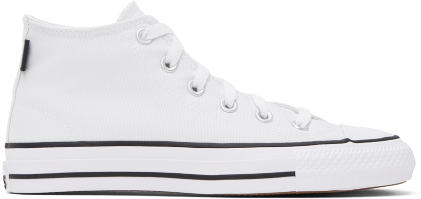 Converse White Chuck Taylor All Star Pro Seasonal Sneakers In White/white/black